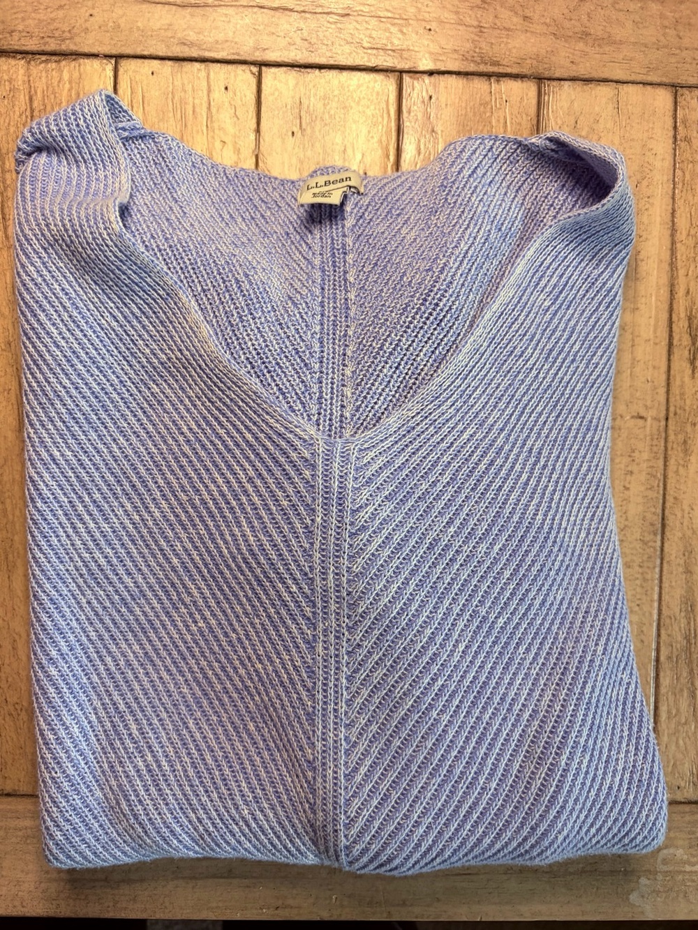 L.L. Bean Women’s Light Light blue V-Neck Pullover Sweater